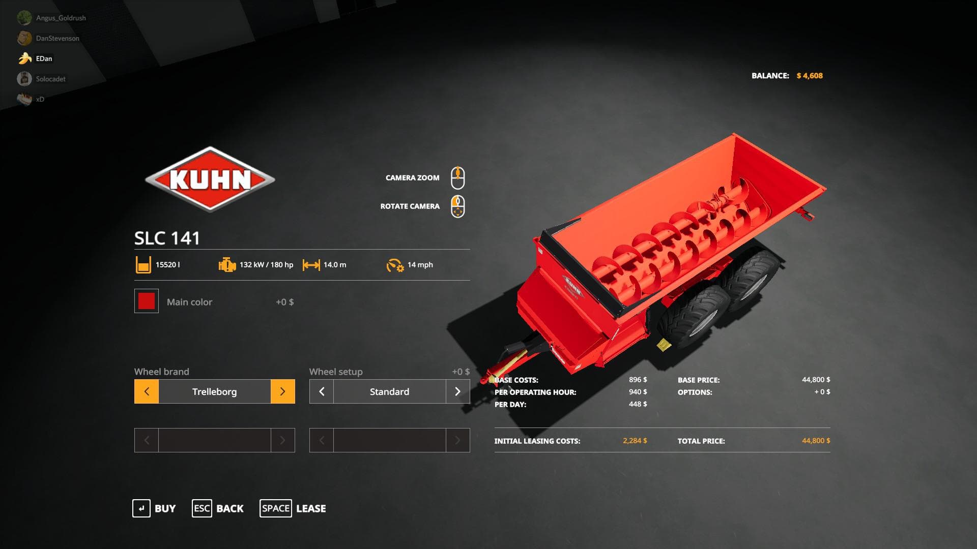 Kuhn SLC141 red/american 2