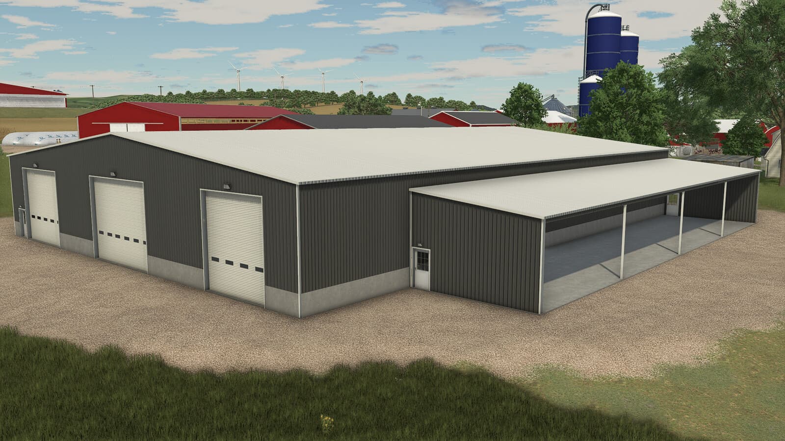 Large Metal Drive Thru Garage 3