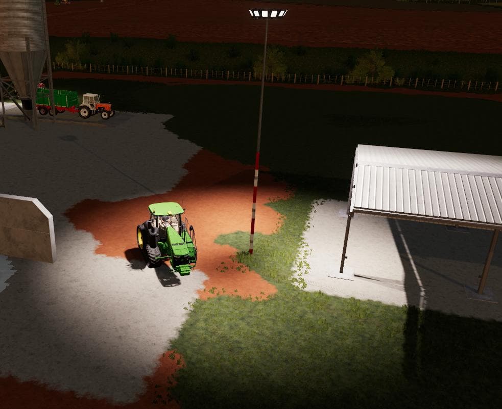 Large Farm Lights with Shadows