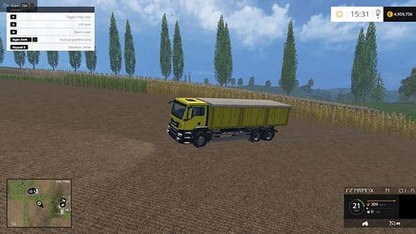 MAN Grain Gearbox and Trailer