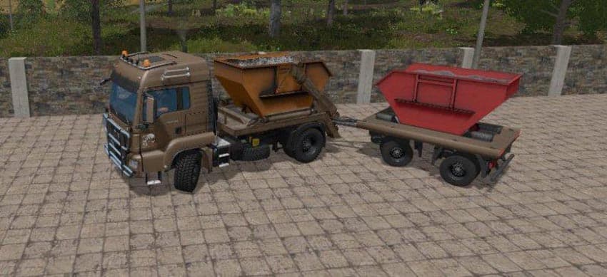 MAN Skip Truck with Container