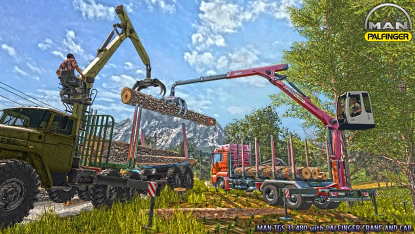 MAN TGS 33.480 FORESTRY TRUCK &amp; TRAILER [MP] 3