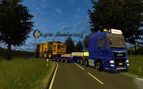MAN TGX Euro6 mit Tieflader [SP] 3