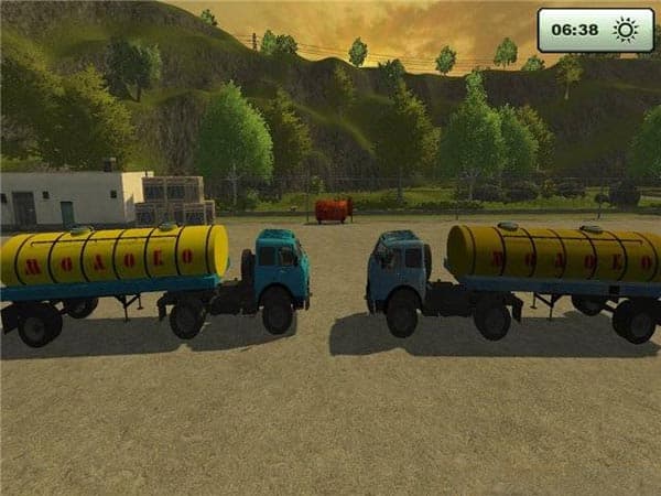 MAZ and two semi molokovoz