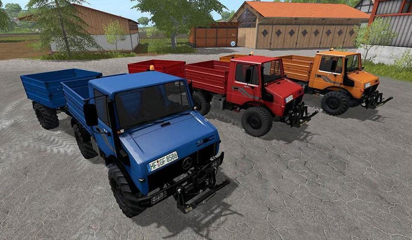 MB Unimog 1600 + Trailer (Tanker seeders) 2