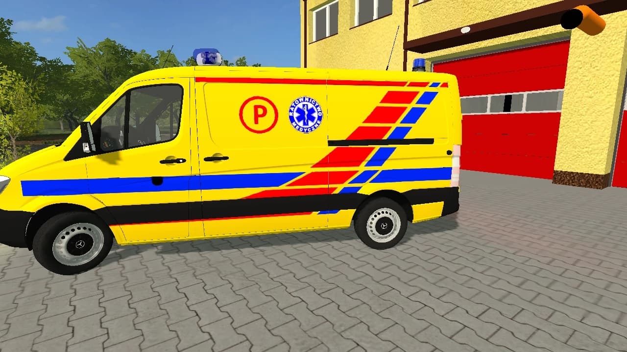 MERCEDES BENZ SPRINTER KARETKA ,,P'' PODSTAWOWA W KOLORZE ŻÓŁTYM 2