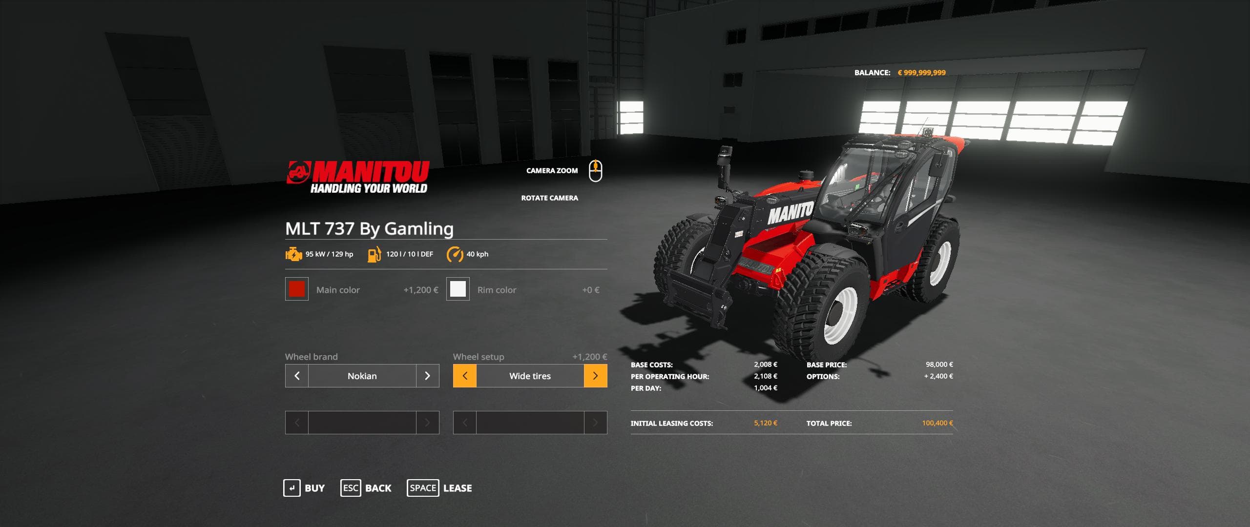 Manitou MLT 737 By Gamling