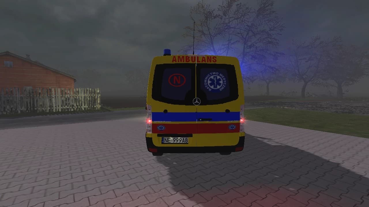Mercedes Benz Sprinter karetka ,,N'' Noworodkowa w kolorze żółtym