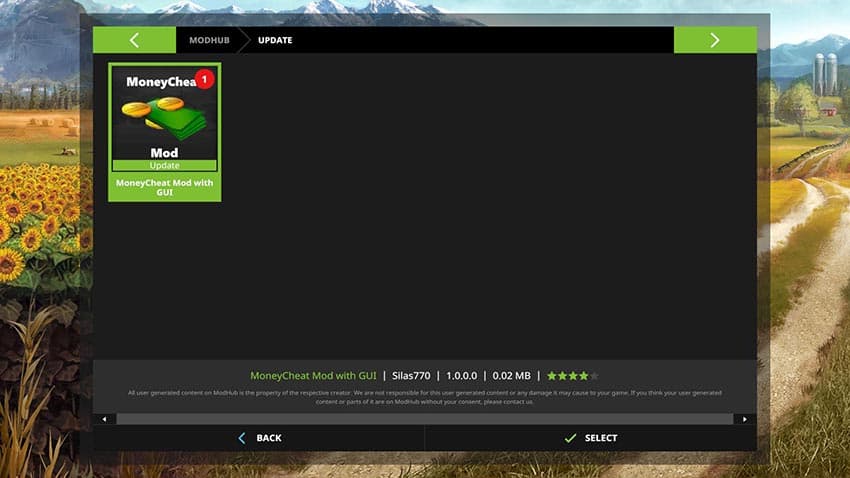 Money cheat with GUI