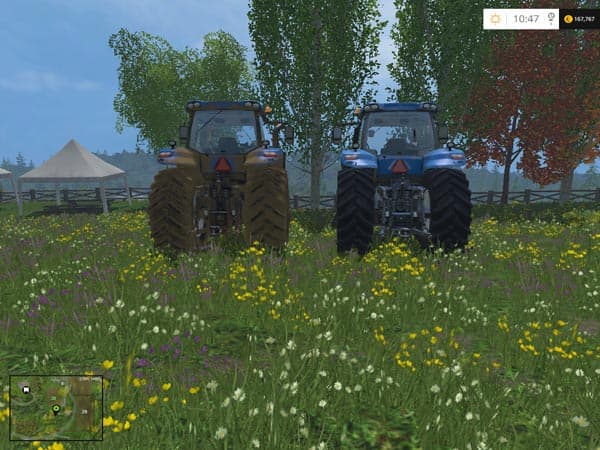 New Holland T8.435 with wider back wheels 2