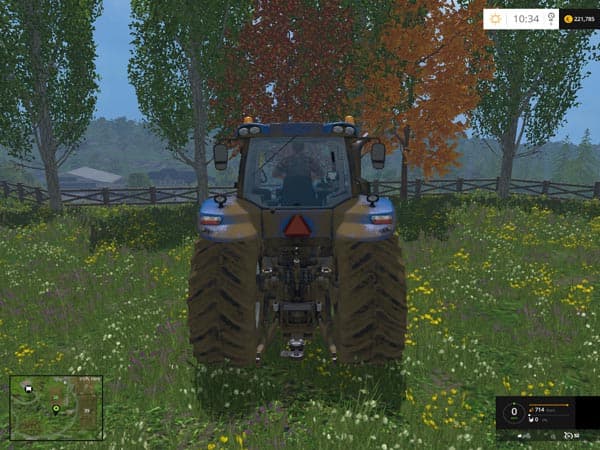 New Holland T8.435 with wider back wheels 4