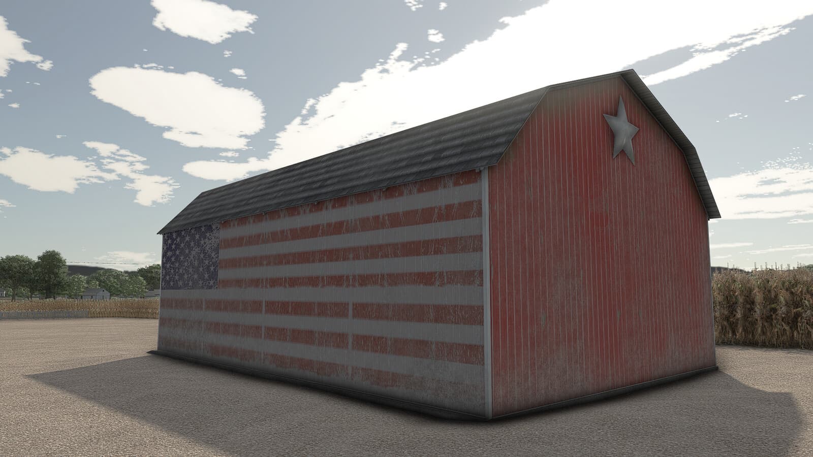 Old Barn With Flag 4