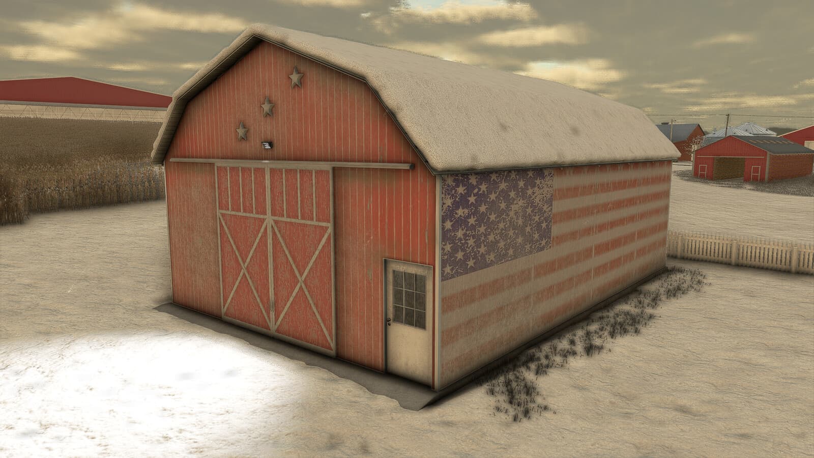 Old Barn With Flag 2
