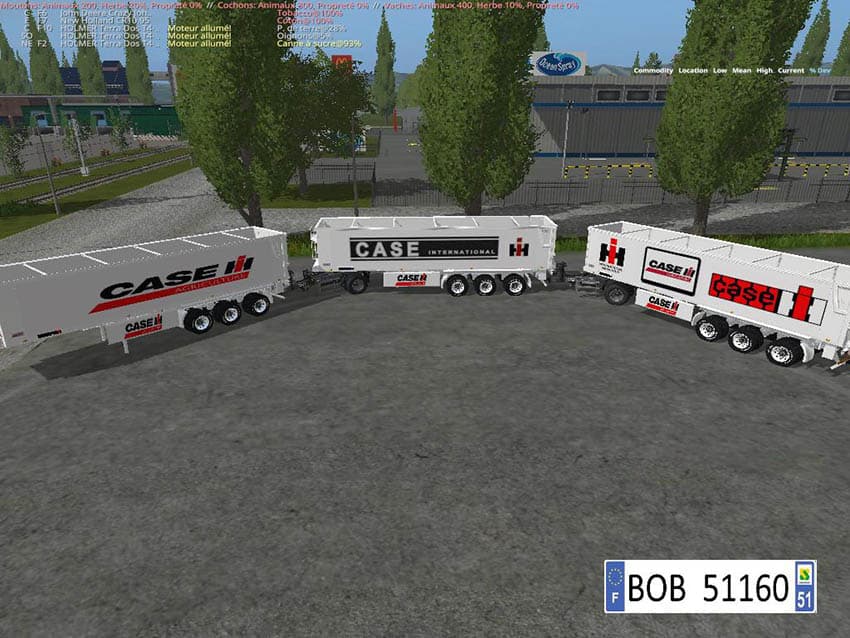 Pack 3 Trailers Case IH