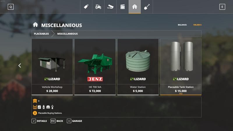 Placeable Tank Station