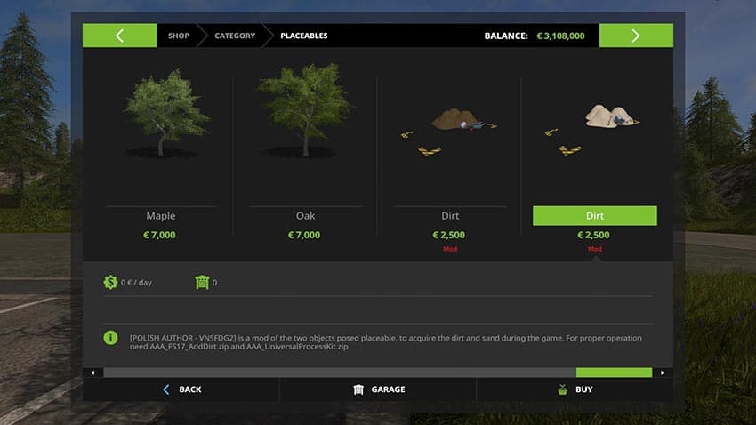Placeable dirt 2