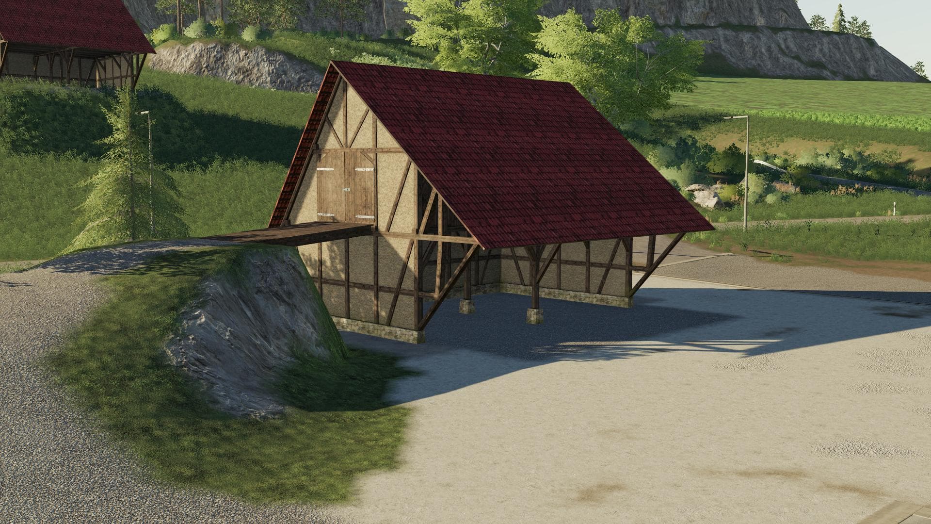 Placeable half-timbered barn 3