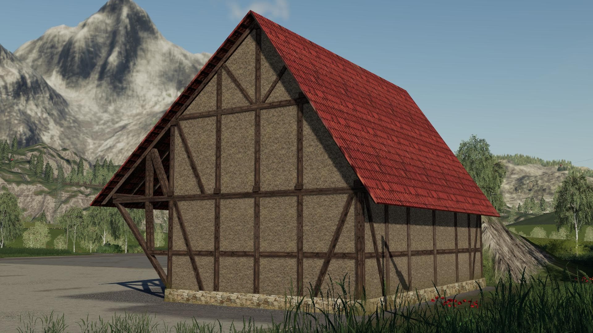 Placeable half-timbered barn 2