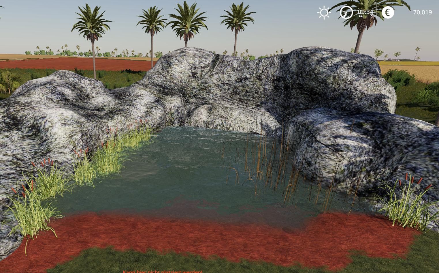 Placeable rock formation
