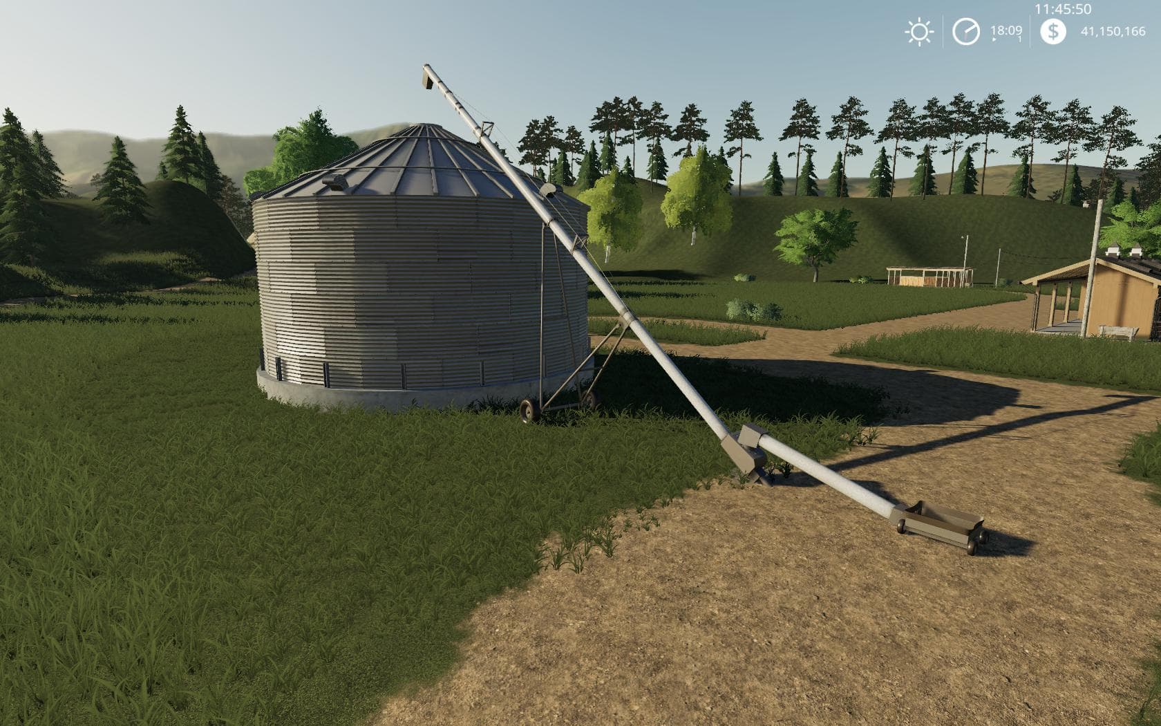 Placeable single grain silo