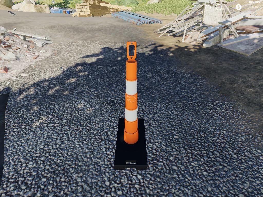 Placeable traffic cones