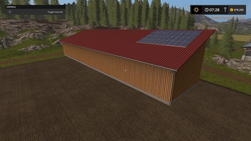Placeable woodshed for Machinery and woodchips
