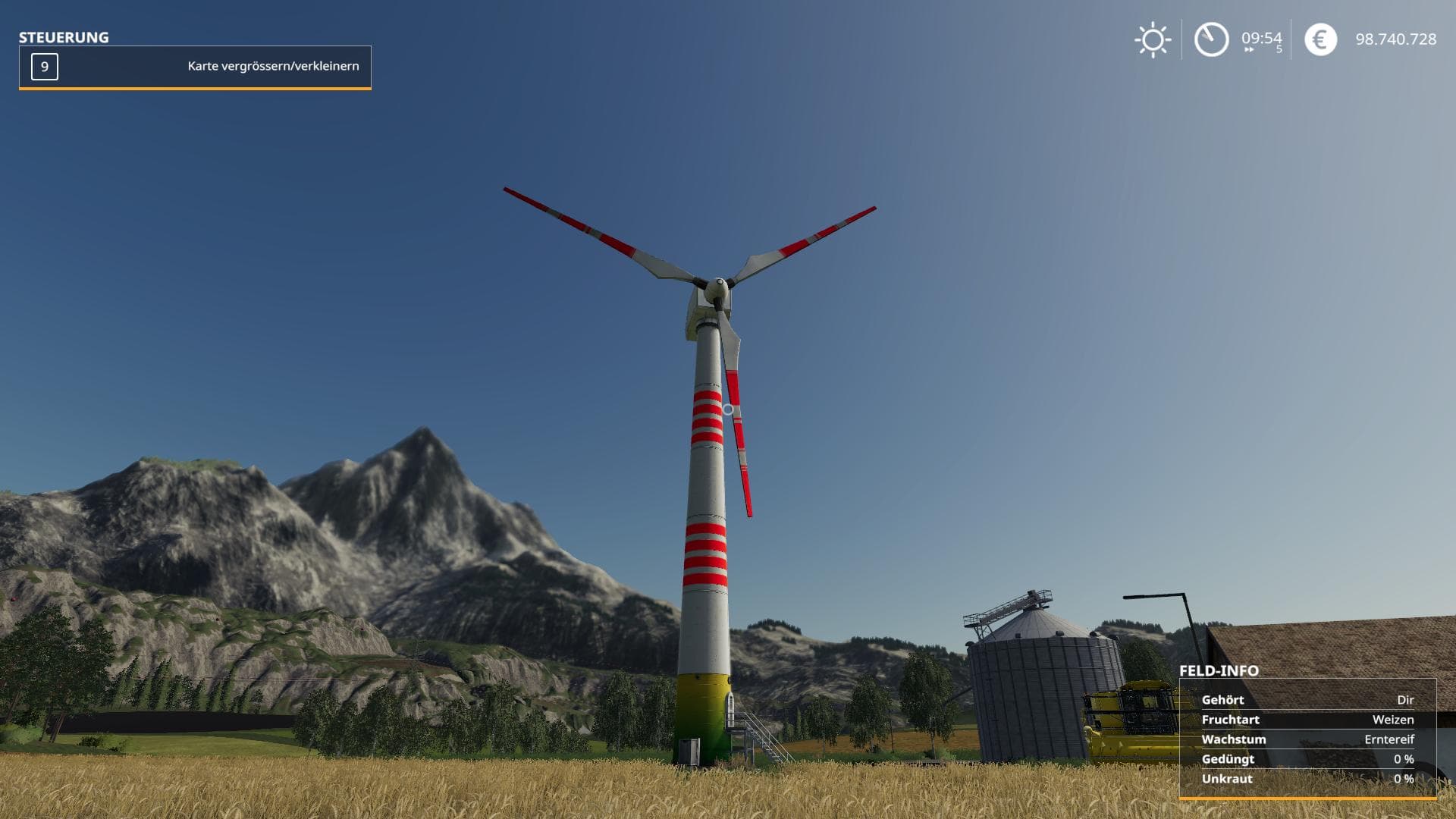 Platzierbare Windkraftanlage