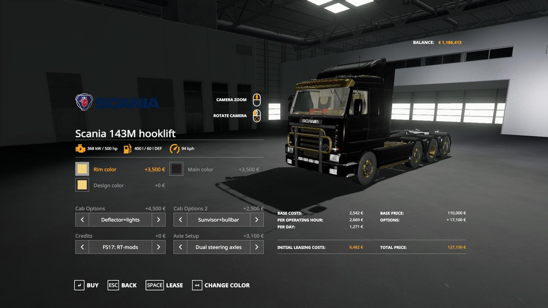 Scania 143M hooklift 2