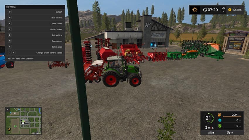 Seeders for dressed seeds [MP]