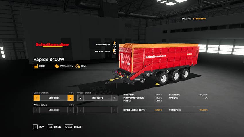 Self loading wagon Rapide 8400W 3