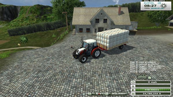 Single axle bale trailer