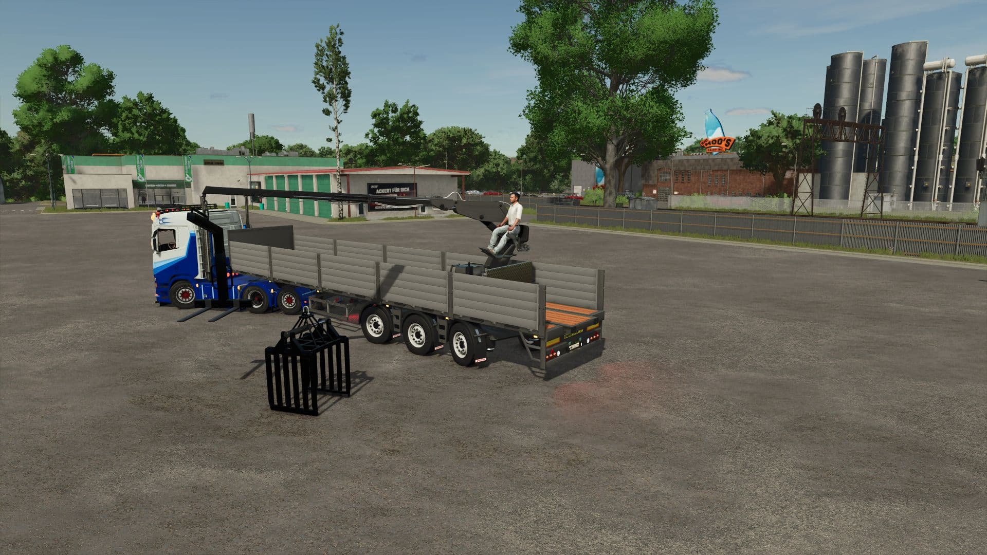 Stenen trailer with crane 4