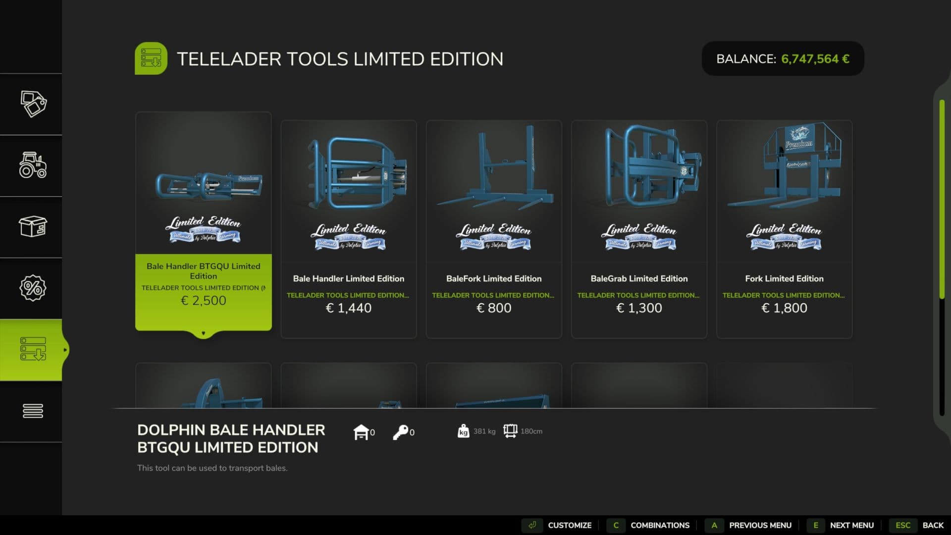 Telehandler Tools Limited Edition 6