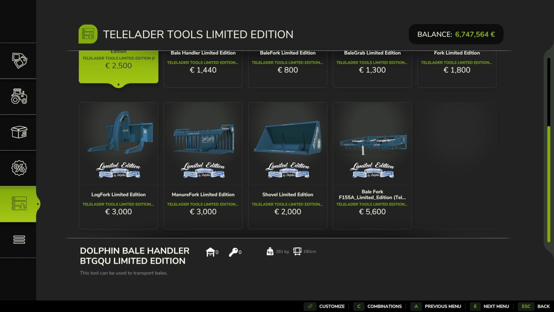 Telehandler Tools Limited Edition 5
