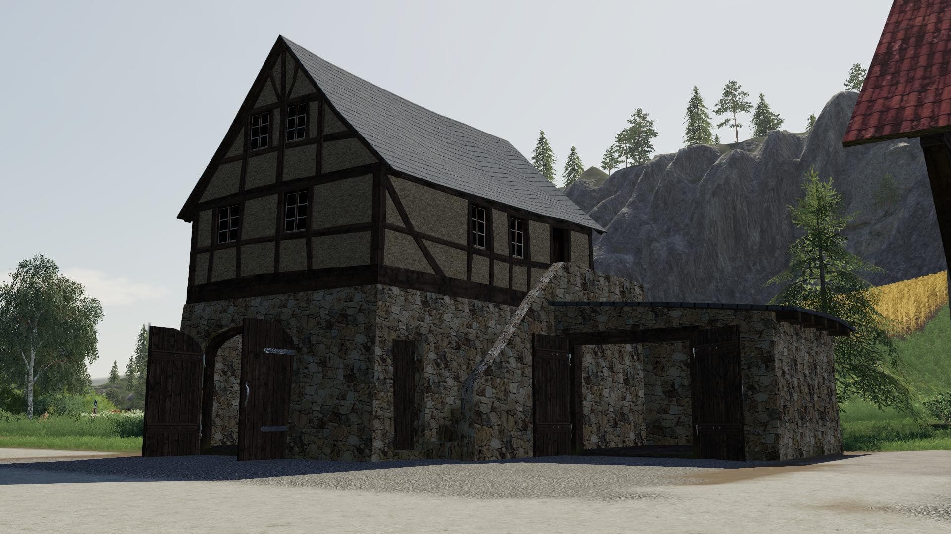 Timberframe House With Shed 3