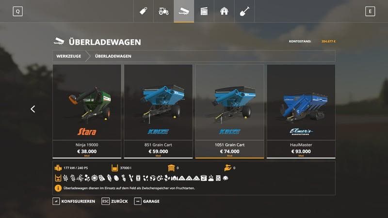 Transfer cart pack all crops