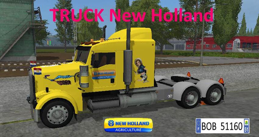 Truck + trailer Yellow New Holland 3