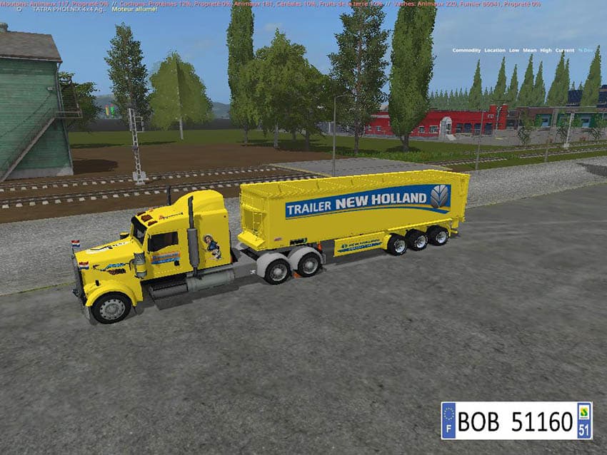 Truck + trailer Yellow New Holland 2