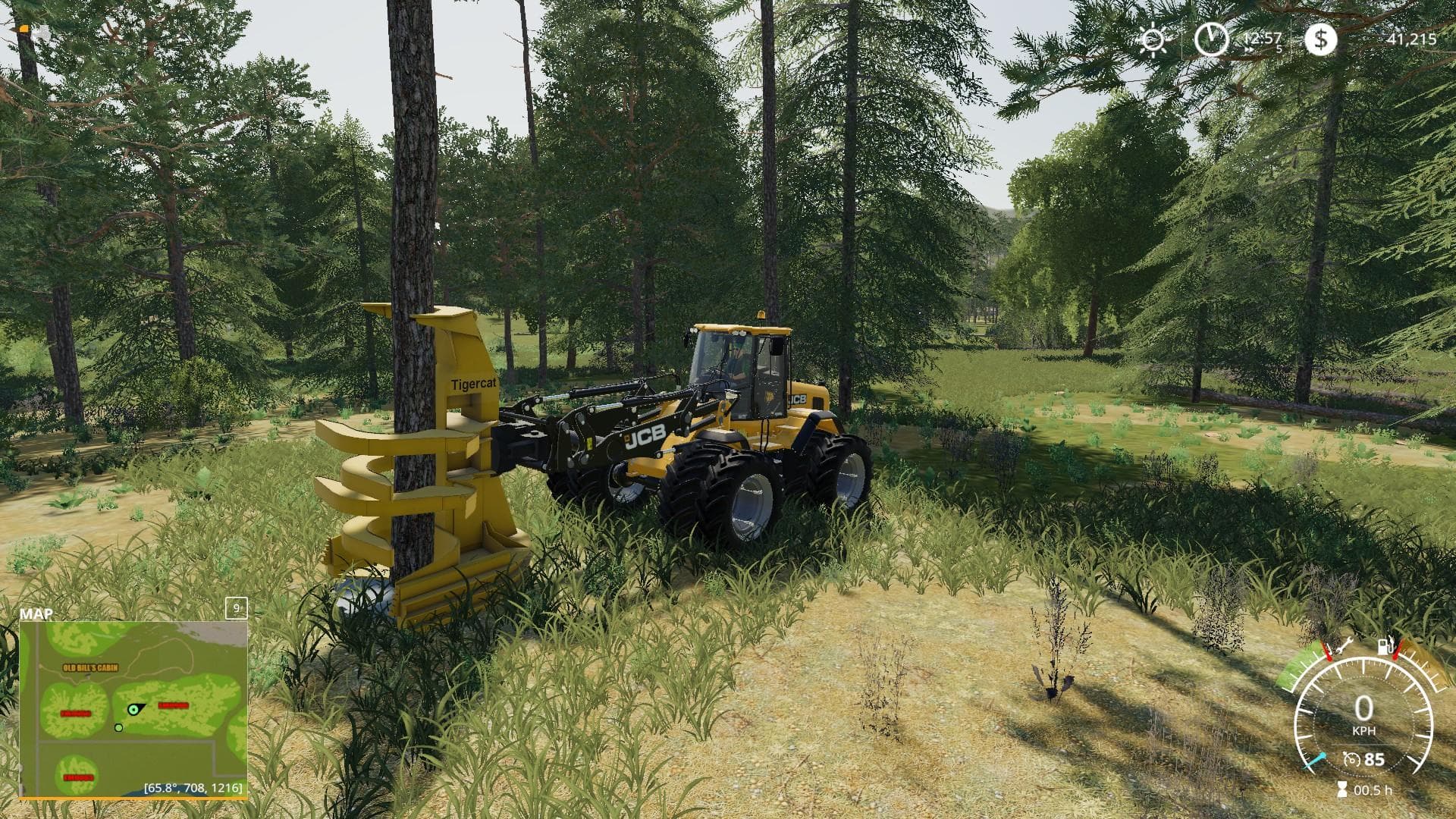 Wheel loader feller buncher