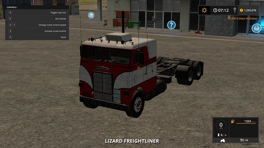 White Freightliner cabover 3