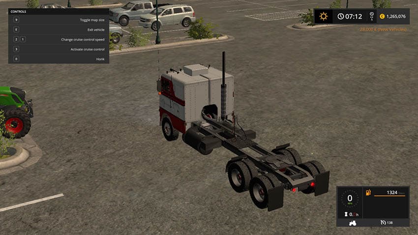 White Freightliner cabover 2
