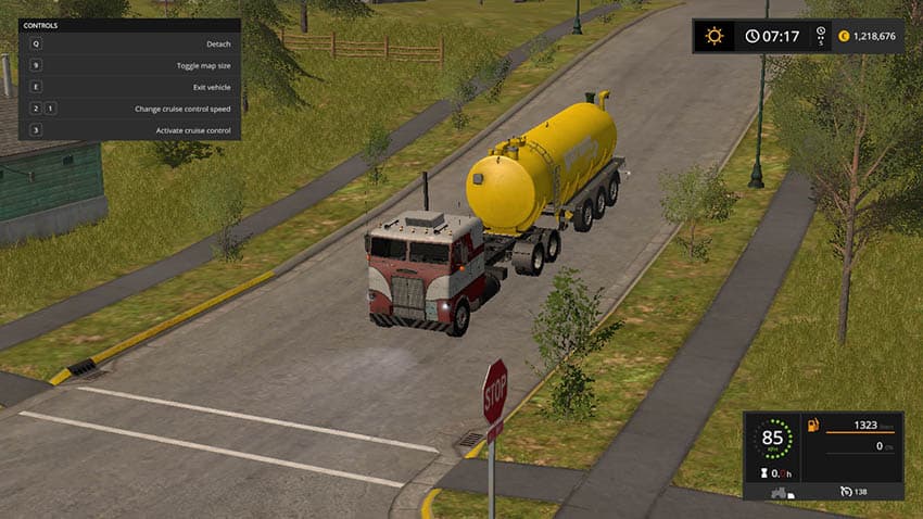 White Freightliner cabover