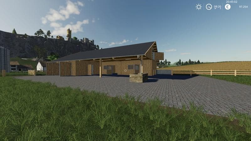 Wooden horse stable with dung 3