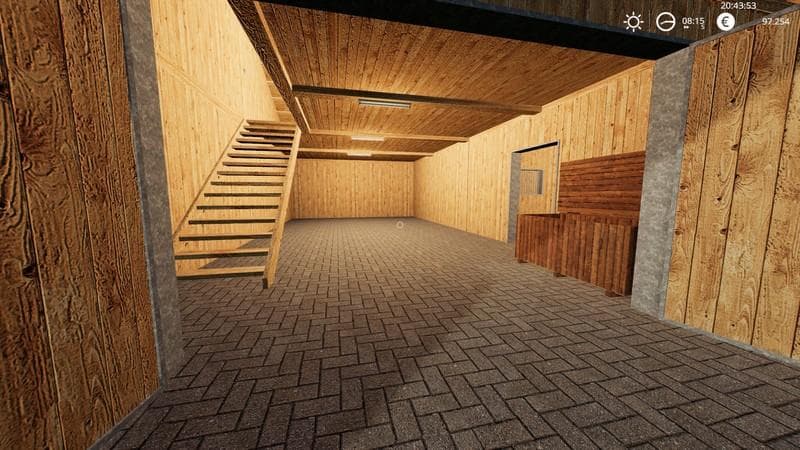 Wooden horse stable with dung 2