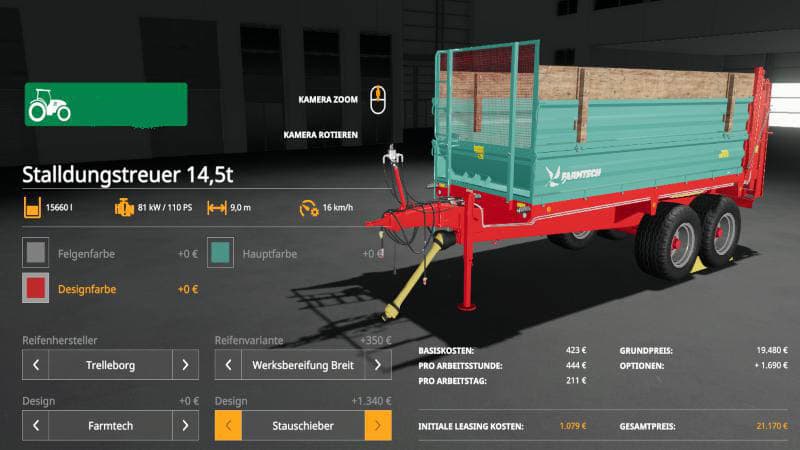 Manure spreader set 14t 3