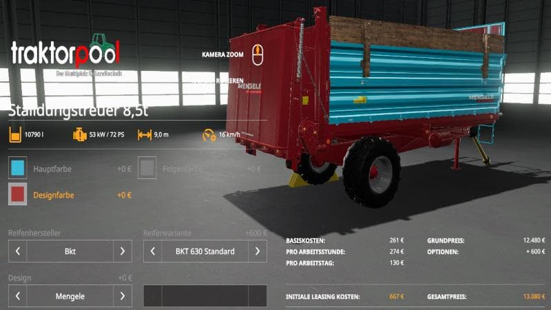 Manure spreader set 8.5t 2