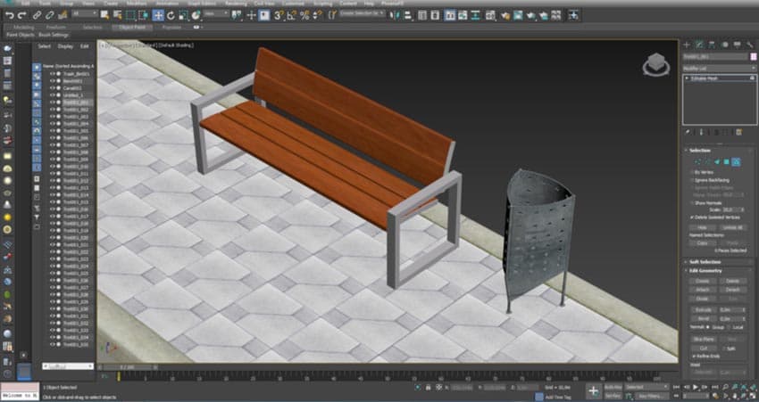 Metal trash bin [SP]