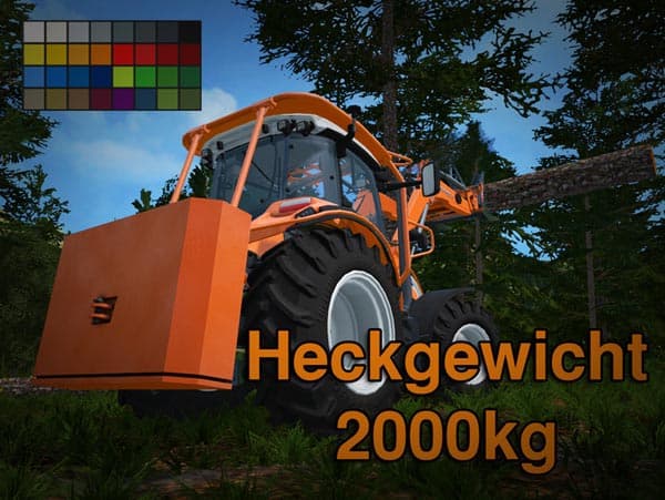 Rear weight 2000kg [MP] 2