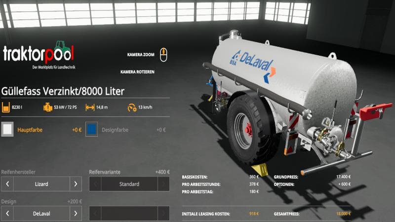 slurry tanker set 9000 liters