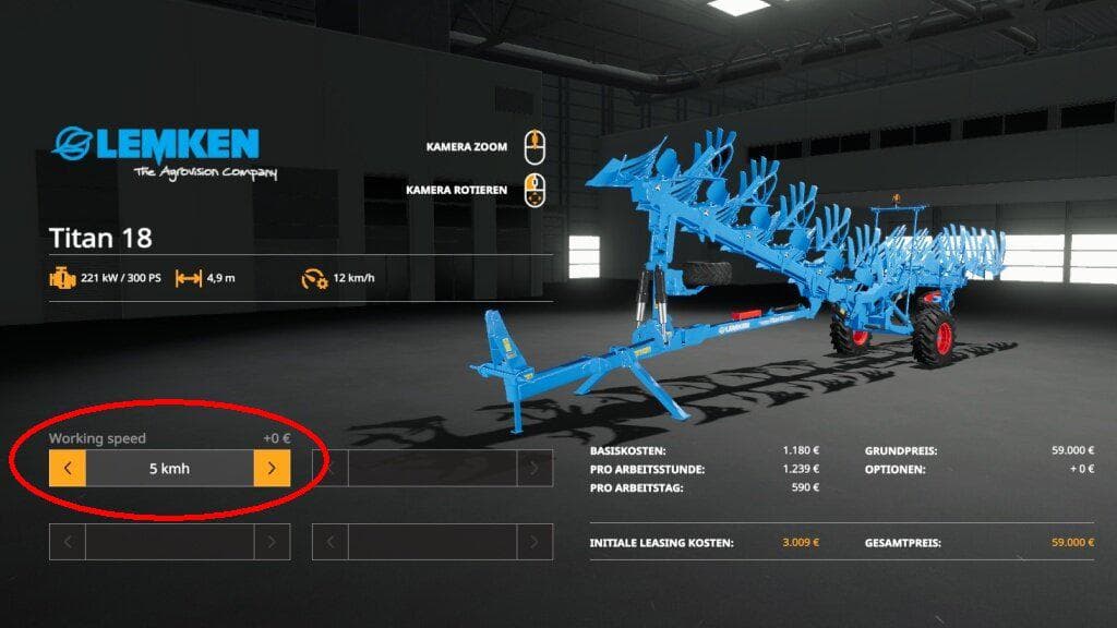 ADJUST WORKING SPEED 5
